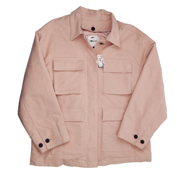 New MADEWELL Size XL Flap-Pocket Field Jacket in Pale Blush $298 NT117 - Picture 2 of 8